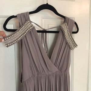 ASOS silver gown for bridesmaids, galas, or weddings this winter